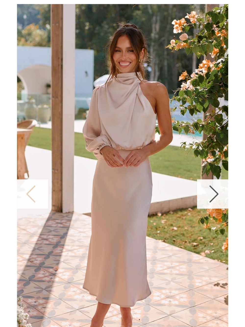 Esther Maxi Dress One Shoulder Long Sleeve